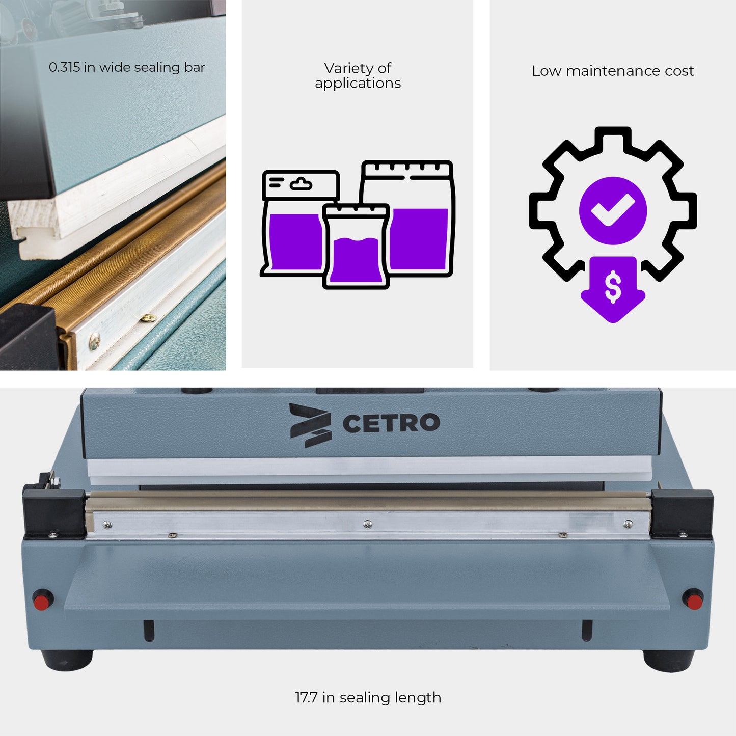 Cetro Semiautomatic Sealer Machine CSS