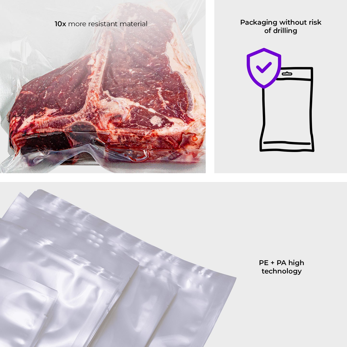 Cetro VacShield Vacuum Bag 9.8 x 12 inches - Transparent - 100 Units