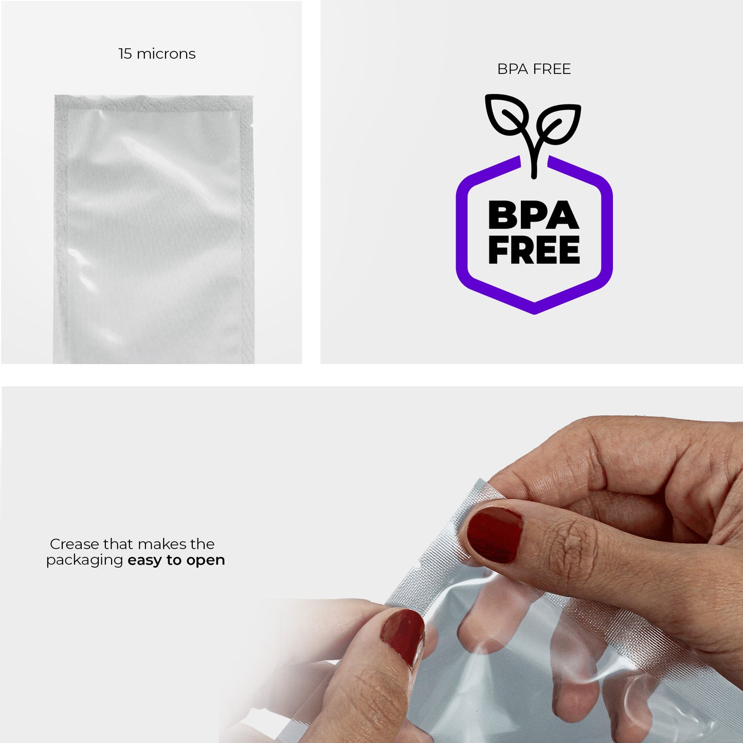 Cetro VacShield Vacuum Bag 9.8 x 12 inches - Transparent - 100 Units