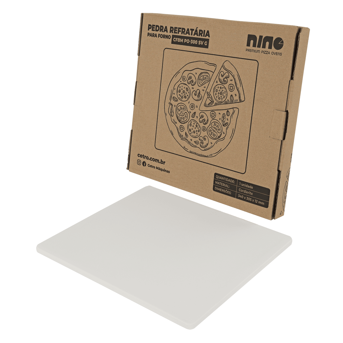 Cetro Pizza Stone CFBM PO-300 SV G