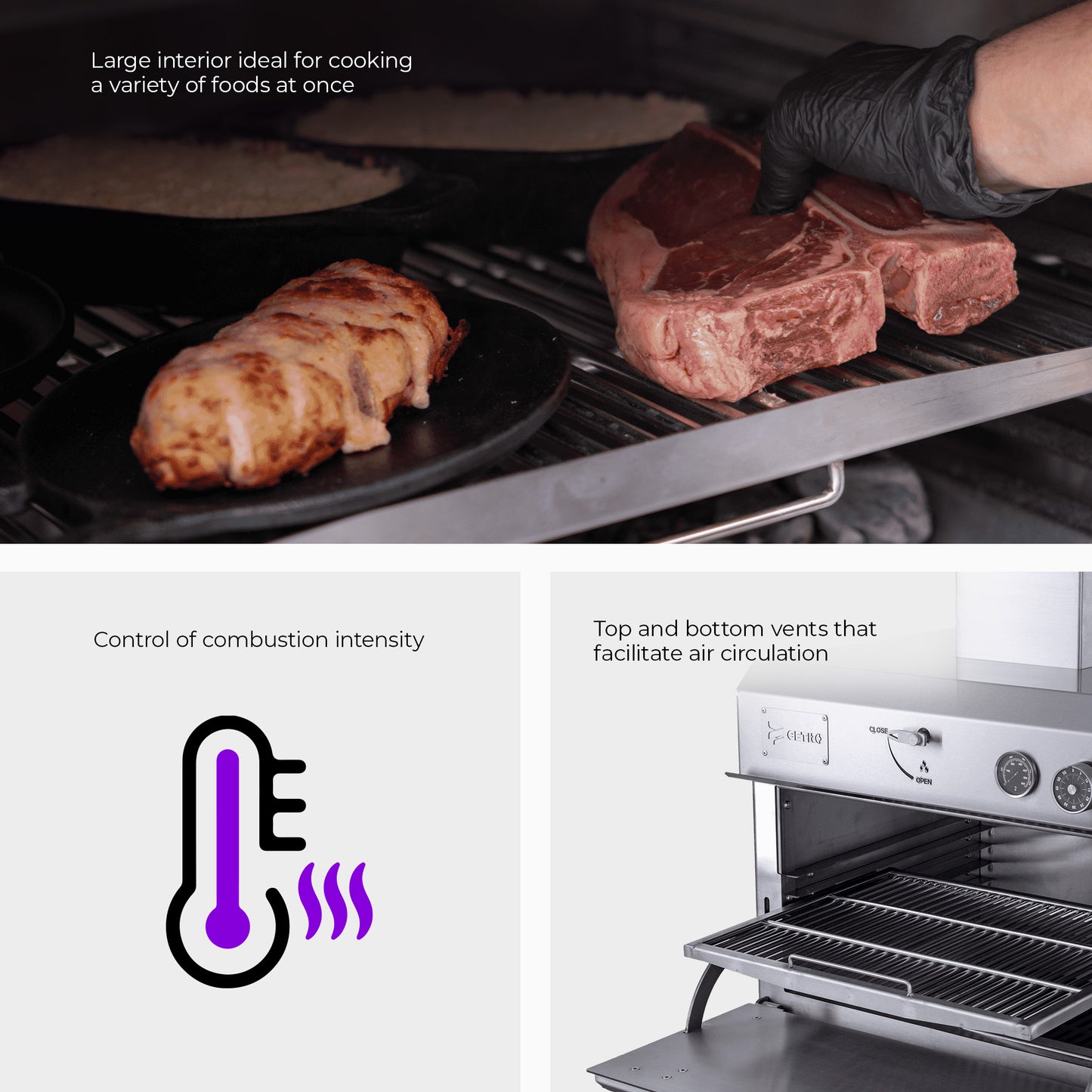 Cetro Charcoal Oven Suprême 430 Stainless Steel