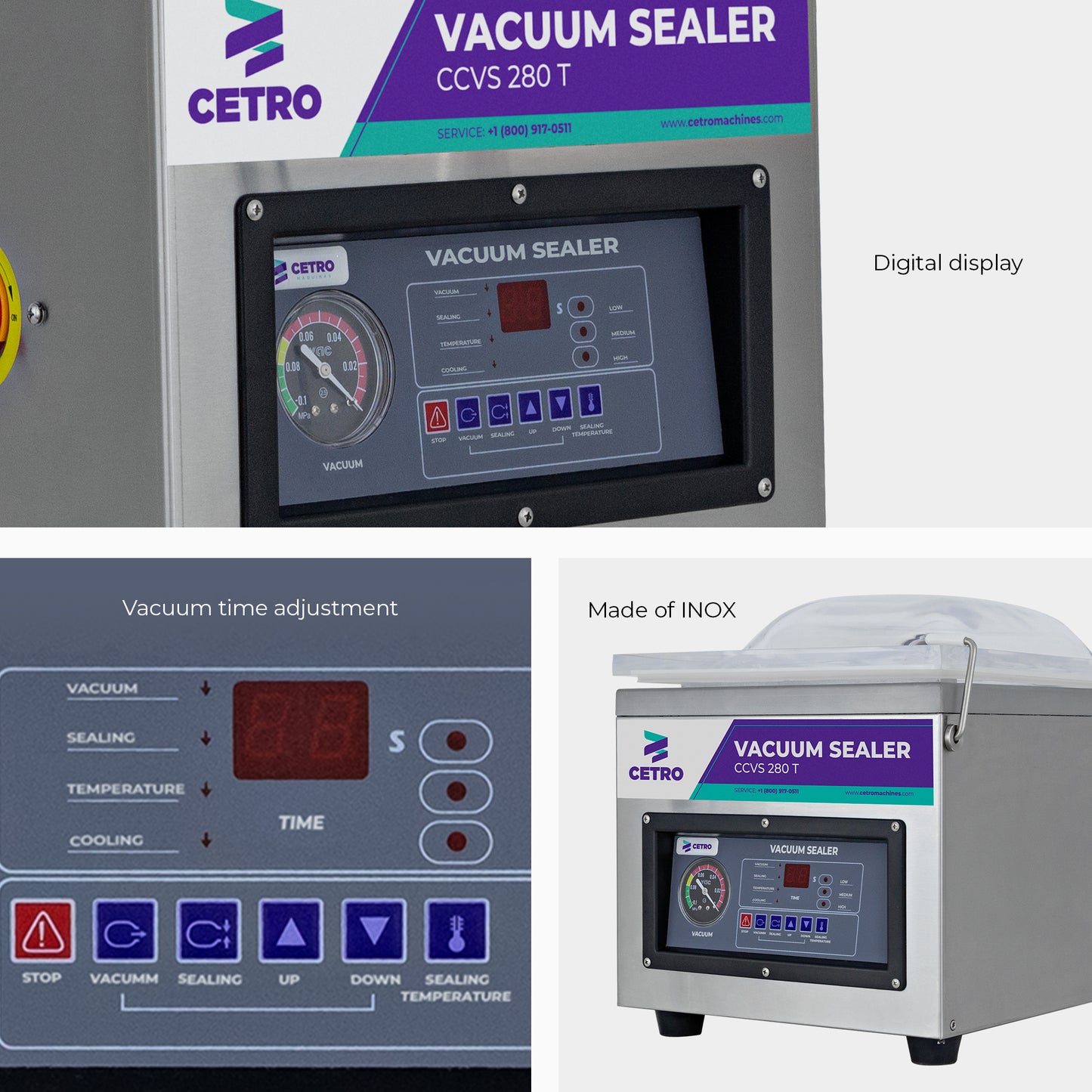 Cetro Chamber Vacuum Sealer CCVS 280 T