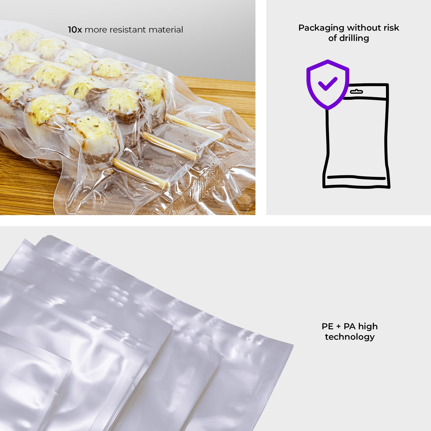 Cetro VacShield Vacuum Bag 5.9 x 9.8 inches - Transparent - 100 Units