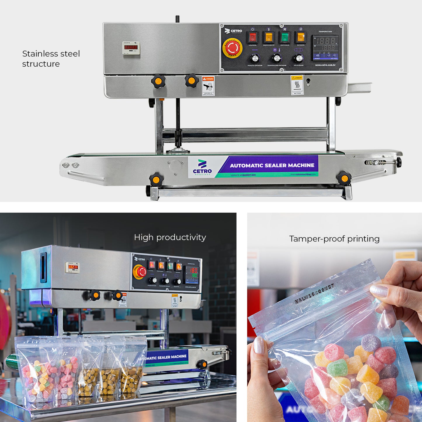 Cetro Automatic Sealer Machine CASM 1000 SS