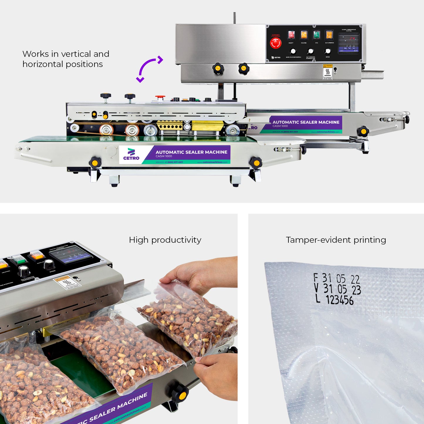 Cetro Automatic Band Sealer Machine CASM 1000 SS