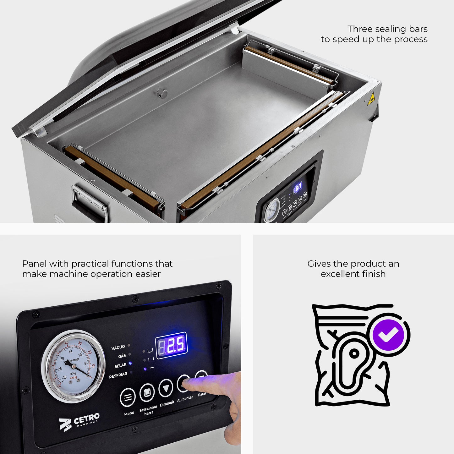 Cetro Chamber Vacuum Sealer CCVS 686 3SB T