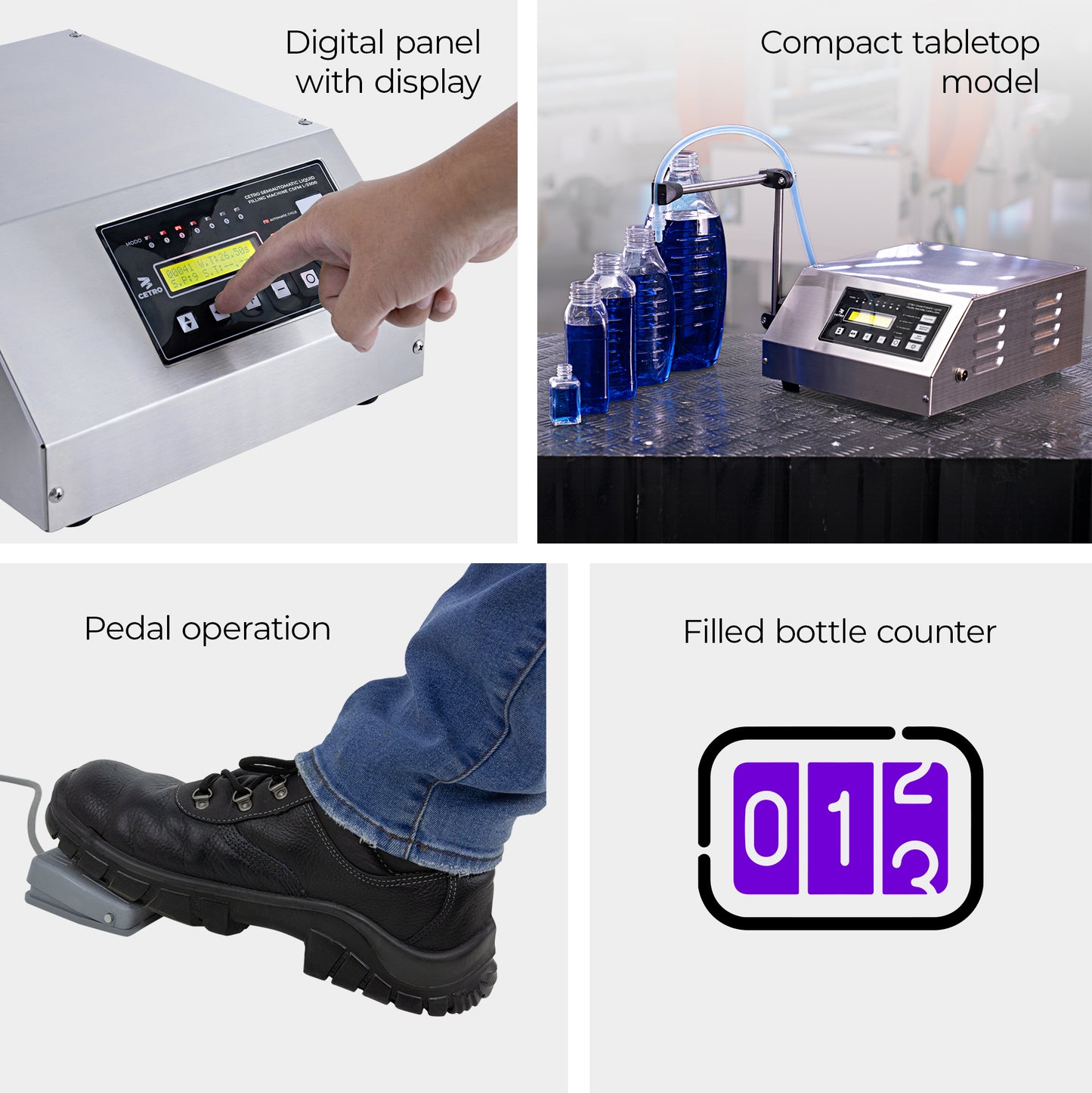 Cetro Semiautomatic Liquid Filling Machine CSFM L-3500
