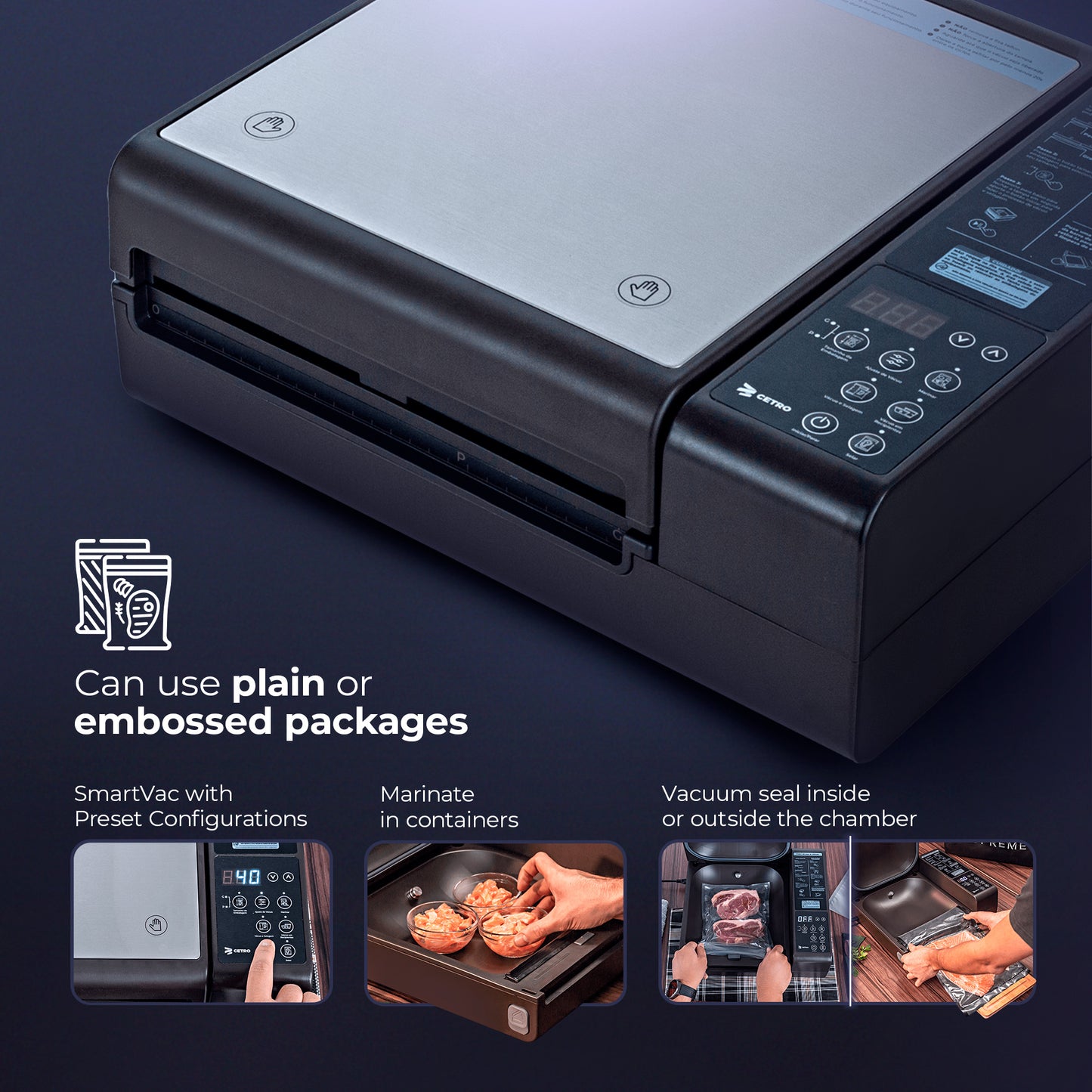 Cetro Suprême Vac Joy Chamber Vacuum Sealer CCVS S-250 J M
